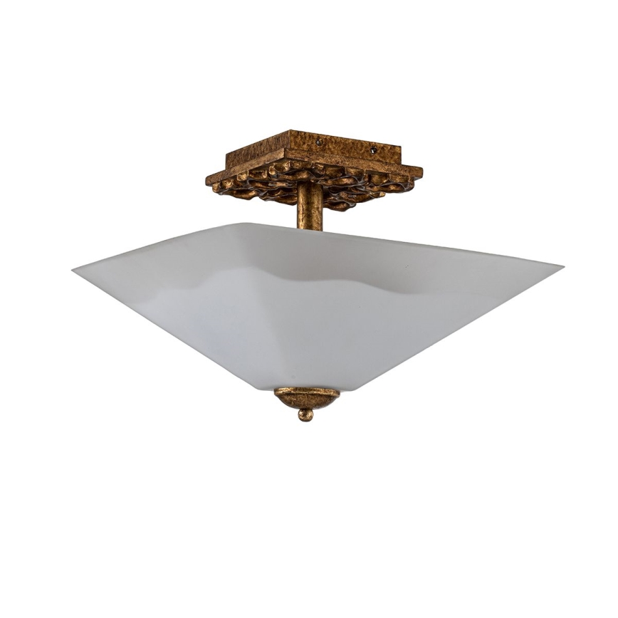 Flambeau STAR-F-S-DG - Φωτιστικό οροφής STAR 2xE27/40W/230V σε φινίρισμα χαλκού