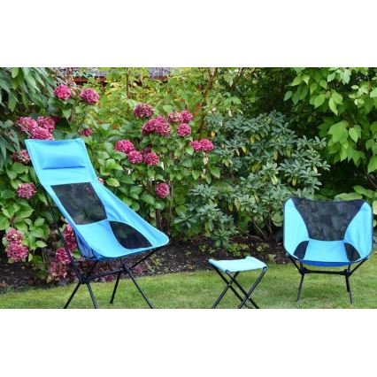 Foldable camping chair μπλε 63 cm