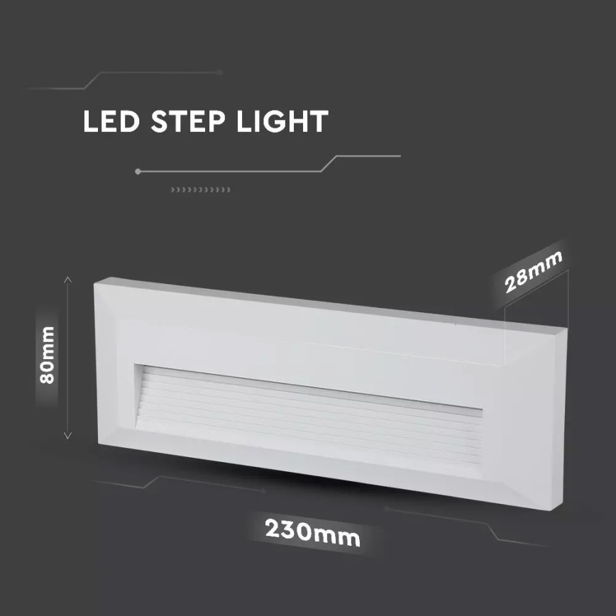 Φως σκάλας LED 1xLED/3W/230V 3000K IP65