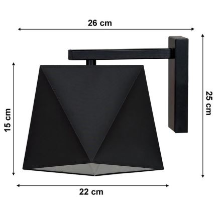 Φως τοίχου DIAMENT 1xE27/60W/230V