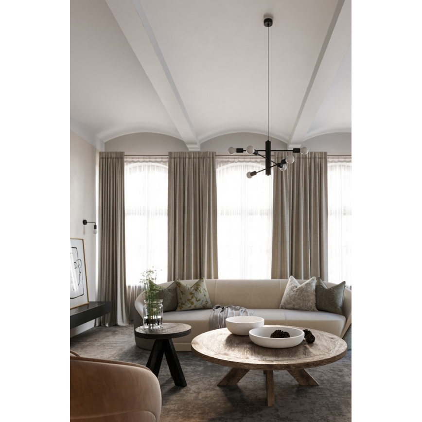 Φως τοίχου DUOMO 1xE27/60W/230V μαύρο