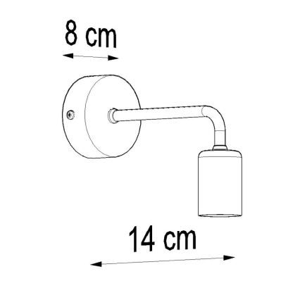 Φως τοίχου DUOMO 1xE27/60W/230V μαύρο