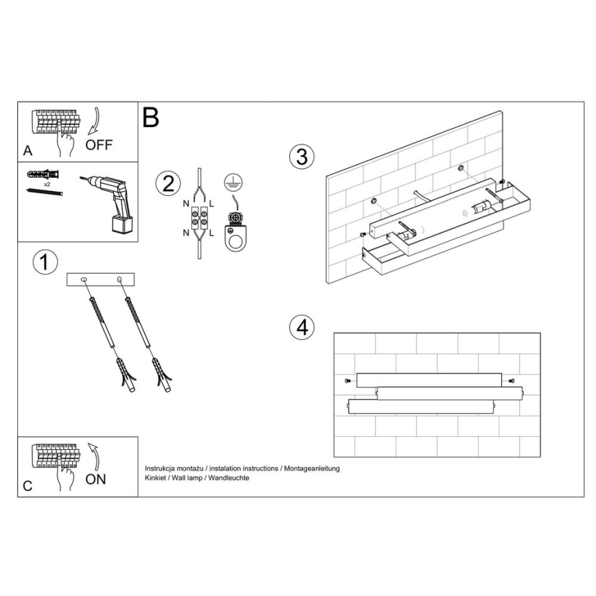 Φως τοίχου FROST 2xG9/40W/230V