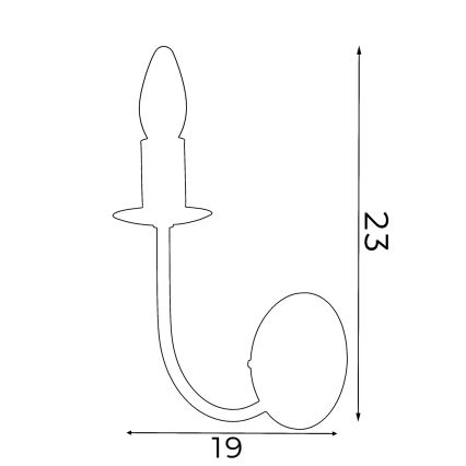 Φως τοίχου GLOBE 1 1xE14/60W μαύρο