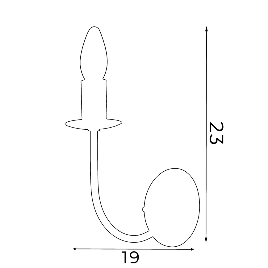 Φως τοίχου GLOBE 1 1xE14/60W μαύρο