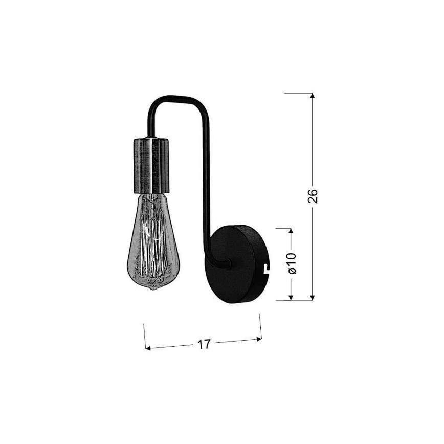 Φως τοίχου HERPE 1xE27/60W/230V