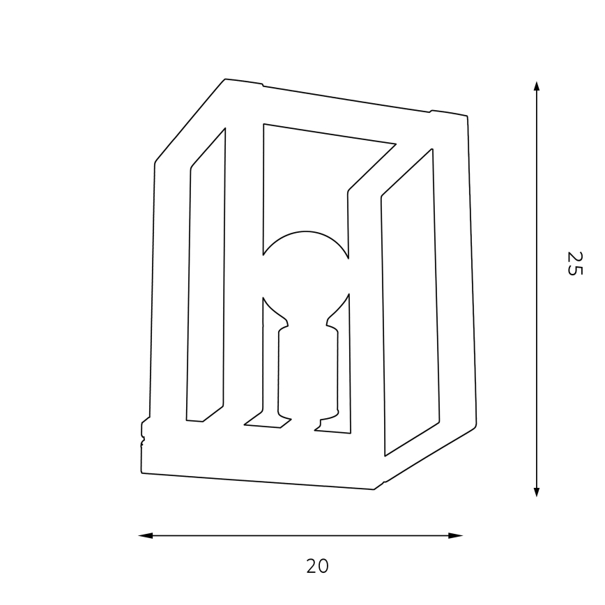 Φως τοίχου KARTEL 1xE27/60W/230V