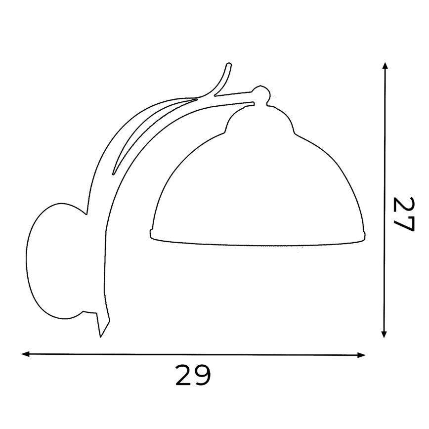 Φως τοίχου KORFU 1xE27/60W/230V