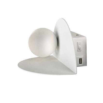 Φως τοίχου LED με φορτιστή ZENIT LED/4W/230V