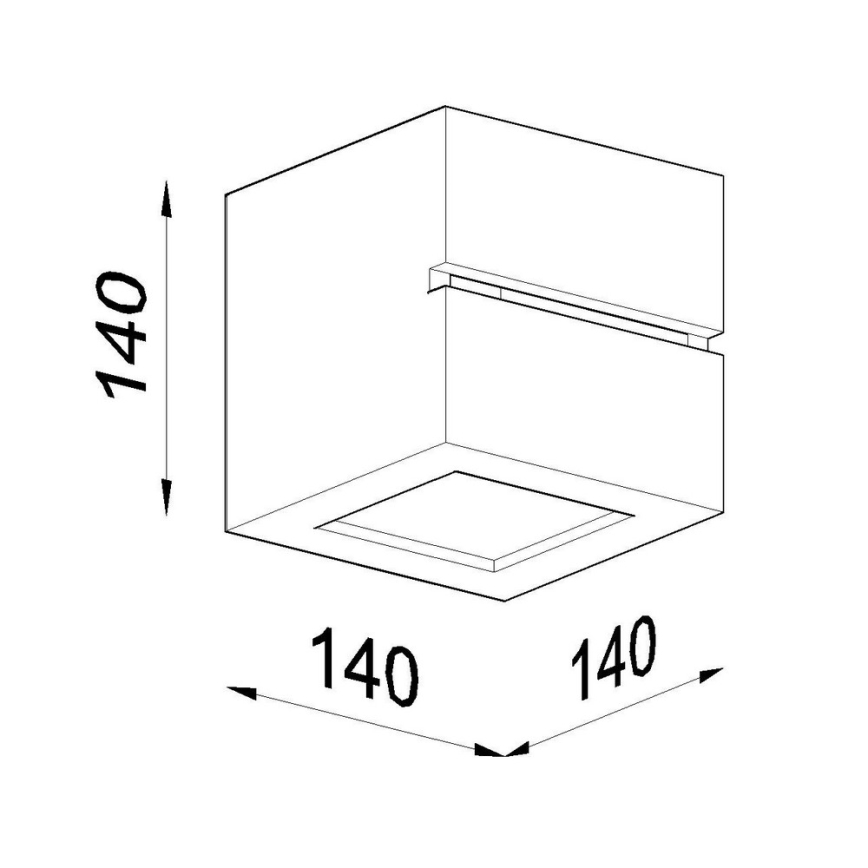 Φως τοίχου LEO LINE 1xE27/60W/230V λευκό