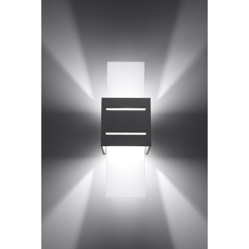 Φως τοίχου LORETO 1xG9/40W/230V γκρι