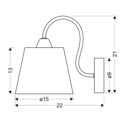 Φως τοίχου LUK 1xE14/40W/230V