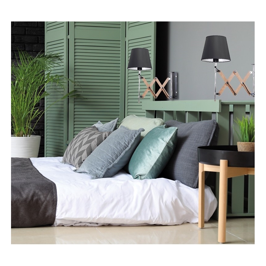 Φως τοίχου MITO 1xE27/40W/230V μαύρο