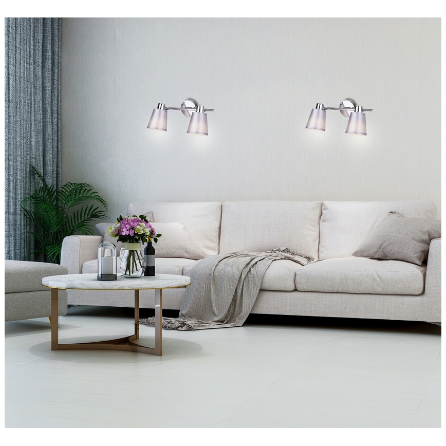 Φως τοίχου PIN 2xE14/40W/230V