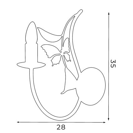 Φως τοίχου SUMMER 1xE14/60W/230V