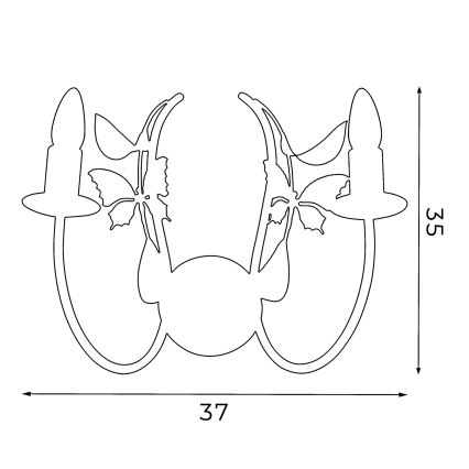 Φως τοίχου SUMMER 2xE14/60W/230V