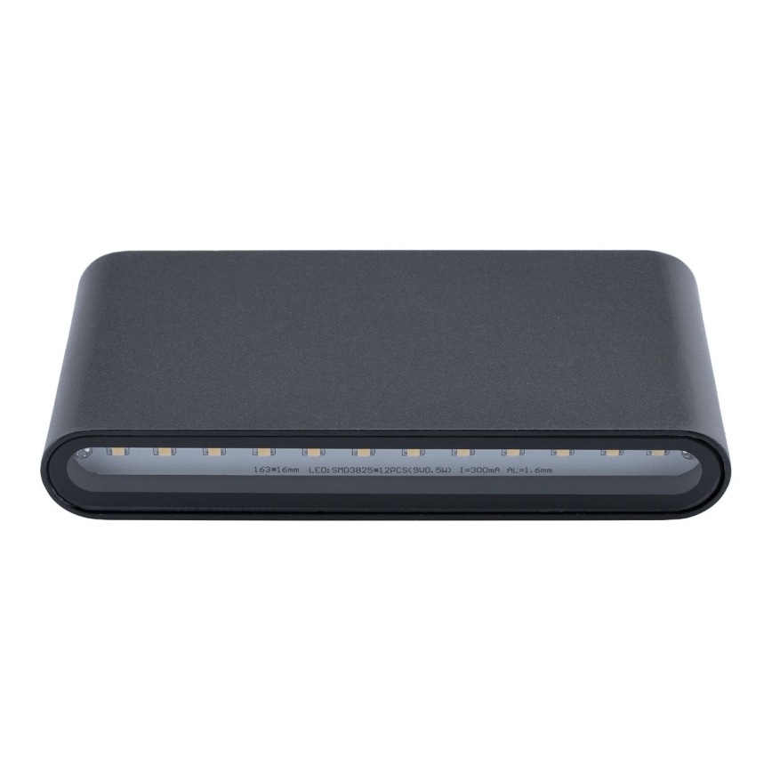 Φως τοίχου εξωτερικού χώρου LED FLOW 2xLED/6W/230V IP54 μαύρο