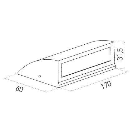 Φως τοίχου εξωτερικού χώρου LED LED/6W/230V IP54