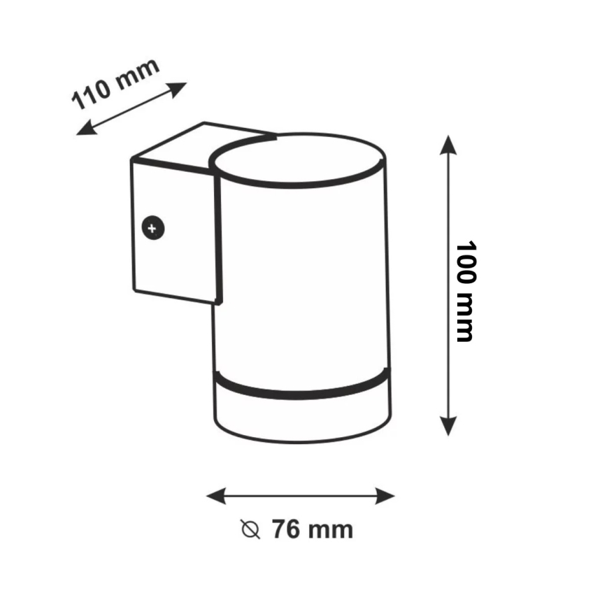 Φως τοίχου εξωτερικού χώρου LED NIVERO LED/6,5W χρώμιο ματ IP44