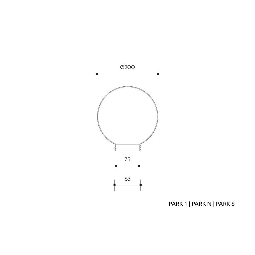 Φως τοίχου εξωτερικού χώρου με αισθητήρα PARK 1xE27/60W/230V