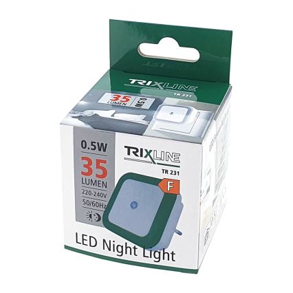 Φως νυκτός LED με αισθητήρα LED/0,5W/230V πράσινο
