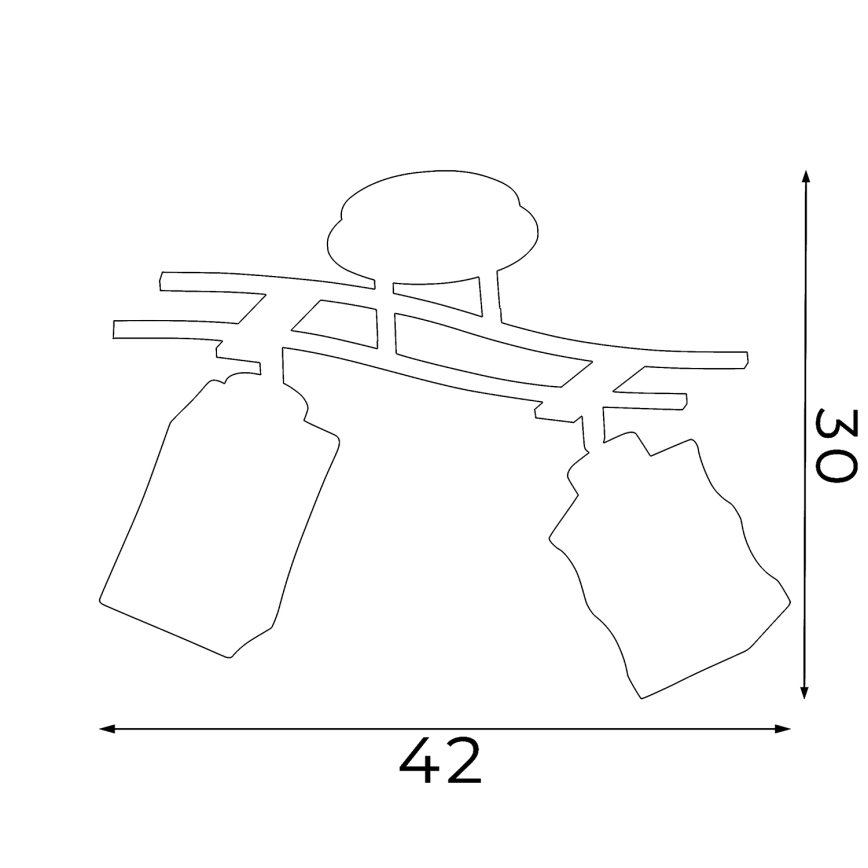 Φως οροφής DERBY 2xE27/60W/230V