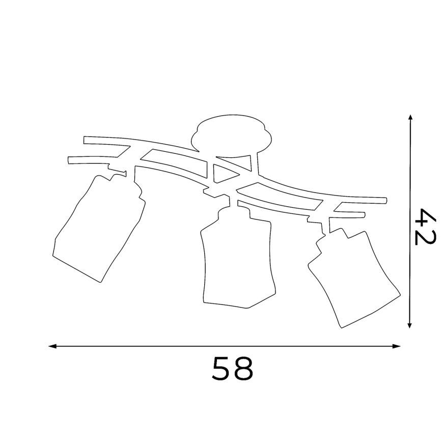 Φως οροφής DERBY 3xE27/60W/230V