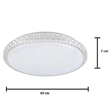 Φως οροφής dimmer LED IRINA LED/48W/230V με τηλεχειριστήριο