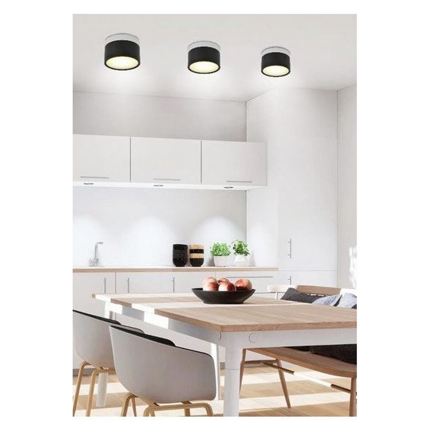 Φως οροφής LED TUBA LED/9W/230V λευκό/μαύρο