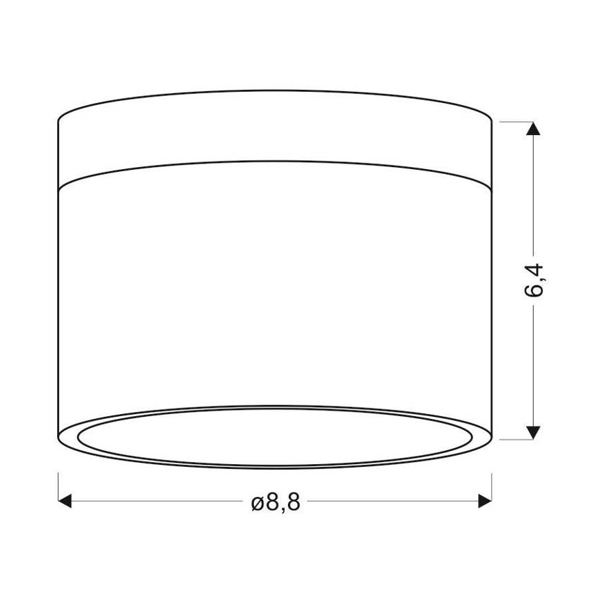 Φως οροφής LED TUBA LED/9W/230V λευκό/μπεζ