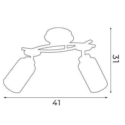 Φως οροφής TOKIO 2xE27/60W/230V