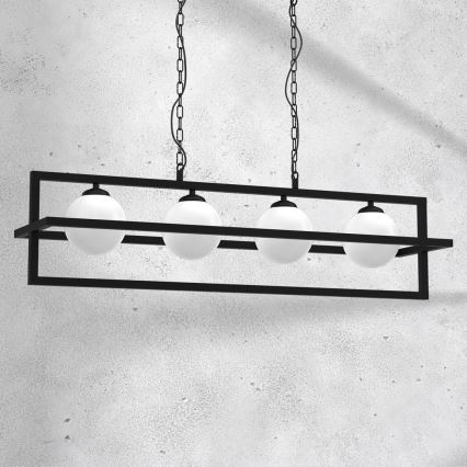 Φωτιστικό οροφής με αλυσίδα DIEGO 4xE14/40W/230V μαύρο