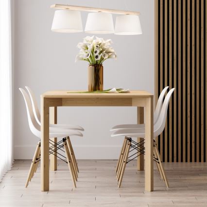 Φωτιστικό οροφής με καλώδιο AIDA 3xE27/60W/230V δρυς