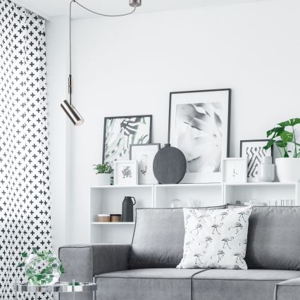 Φωτιστικό οροφής με καλώδιο ALMA 1xGU10/35W/230V χρώμιο