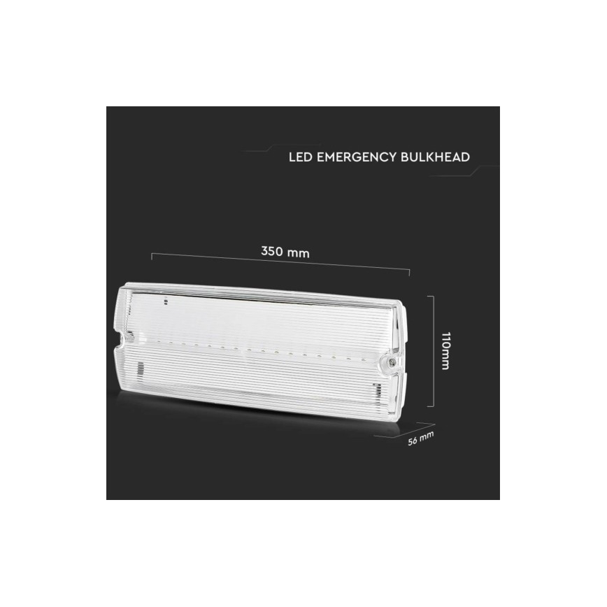 Φωτιστικό ασφαλείας LED EMERGENCY EXIT LED/3W/230V 6400K IP65