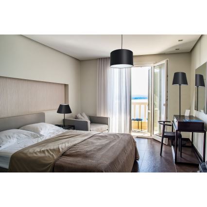 Φωτιστικό οροφής με καλώδιο ARDEN 1xE27/60W/230V διάμ. 25 εκ. μαύρο/λευκό