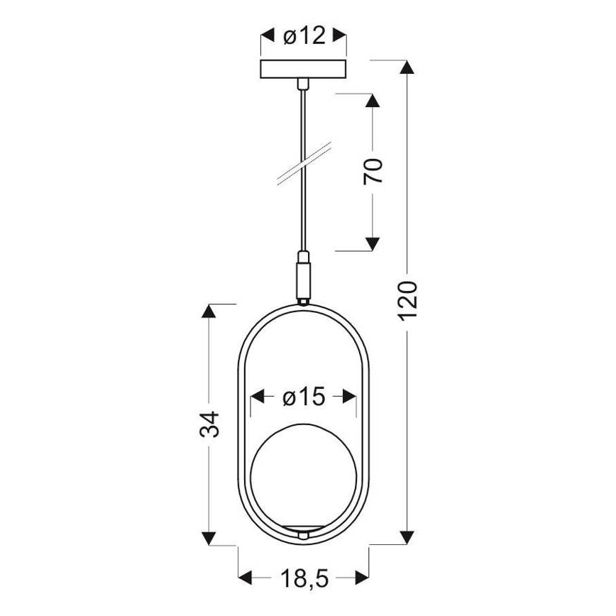 Φωτιστικό οροφής με καλώδιο CORDEL 1xG9/28W/230V μαύρο