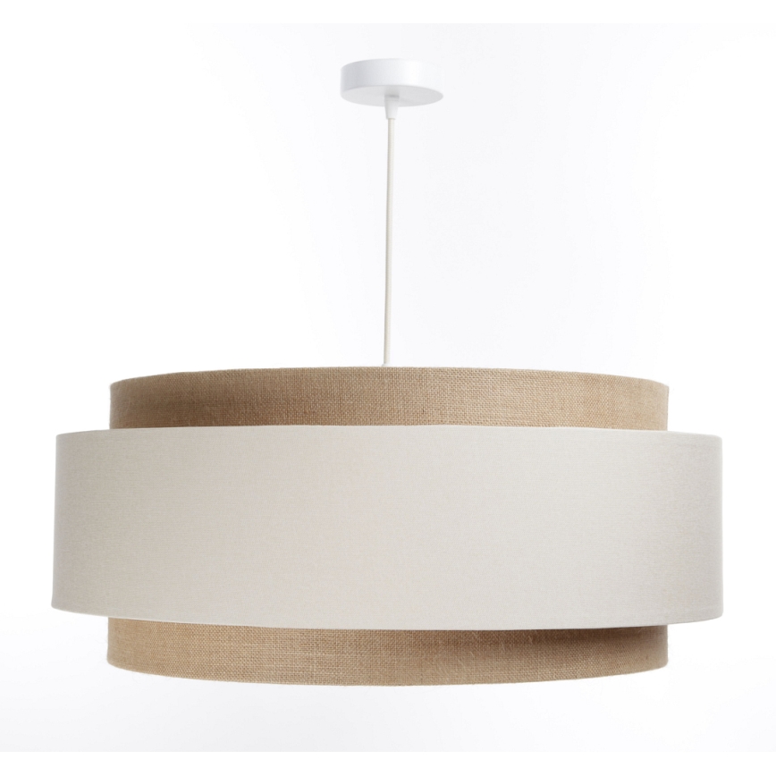 Φωτιστικό οροφής με καλώδιο DOBLO 1xE27/60W/230V κρεμ/μπεζ