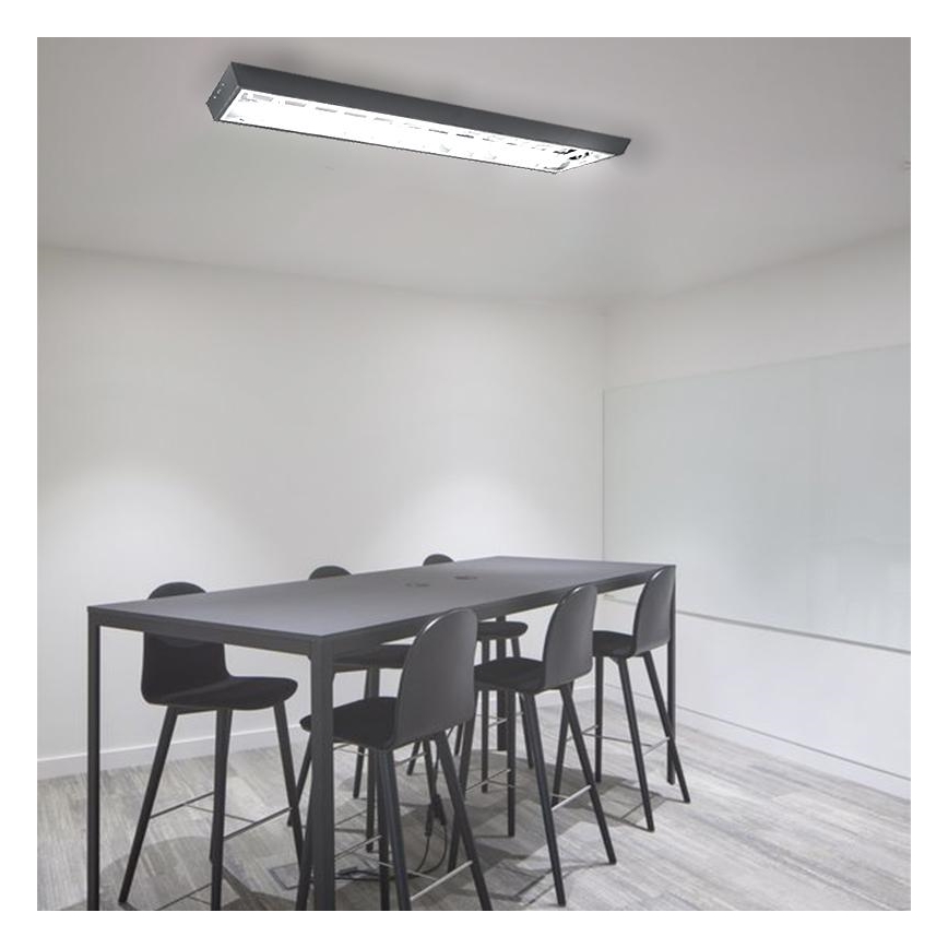 Φωτιστικό φθορίου T8 2xG13/18W/230V 120 cm μαύρο