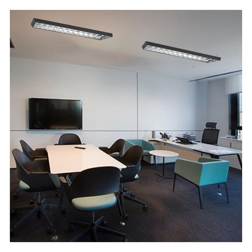 Φωτιστικό φθορίου T8 2xG13/18W/230V 120 cm μαύρο