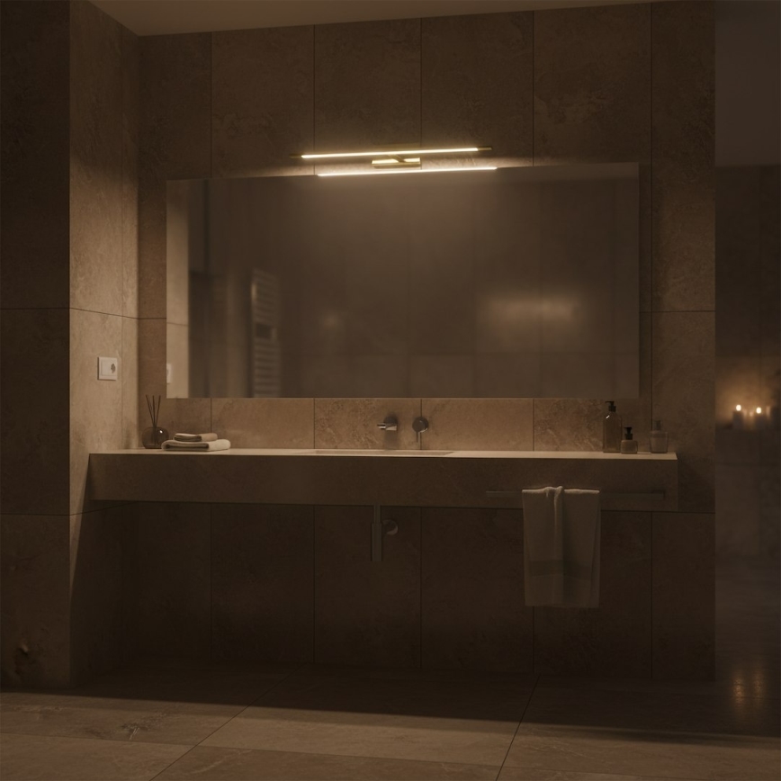 Φωτιστικό καθρέφτη μπάνιου LED KLIMT LED/12W/230V 3000/4000/6000K 60 cm IP44 χρυσό