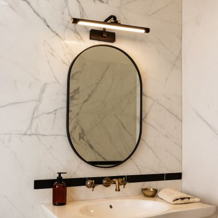 Φωτιστικό καθρέφτη μπάνιου VINCI LED/15W/230V 60 cm IP44 μαύρο