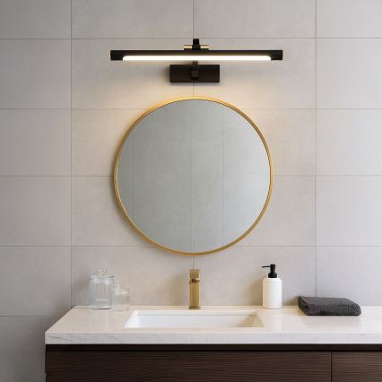 Φωτιστικό καθρέφτη μπάνιου VINCI LED/15W/230V 60 cm IP44 μαύρο