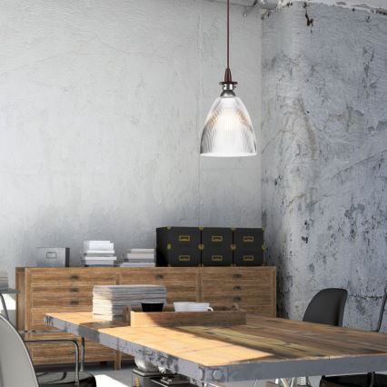 Φωτιστικό LED με καλώδιο JODI 1xE27/60W/230V μπρονζέ