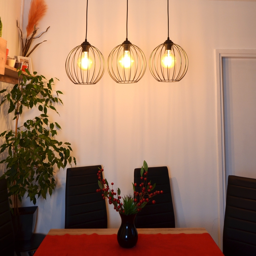 Φωτιστικό LED με καλώδιο MERCURE 3xE27/15W/230V