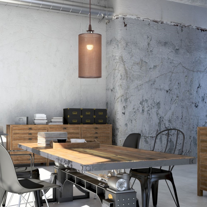 Φωτιστικό LED με καλώδιο NOEL MINI 1xE27/60W/230V καφέ