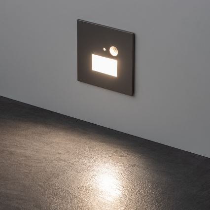 LED φωτιστικό σκάλας με αισθητήρα κίνησης και σούρουπου LED/1,5W/230V 3000/4000/6000K γκρι