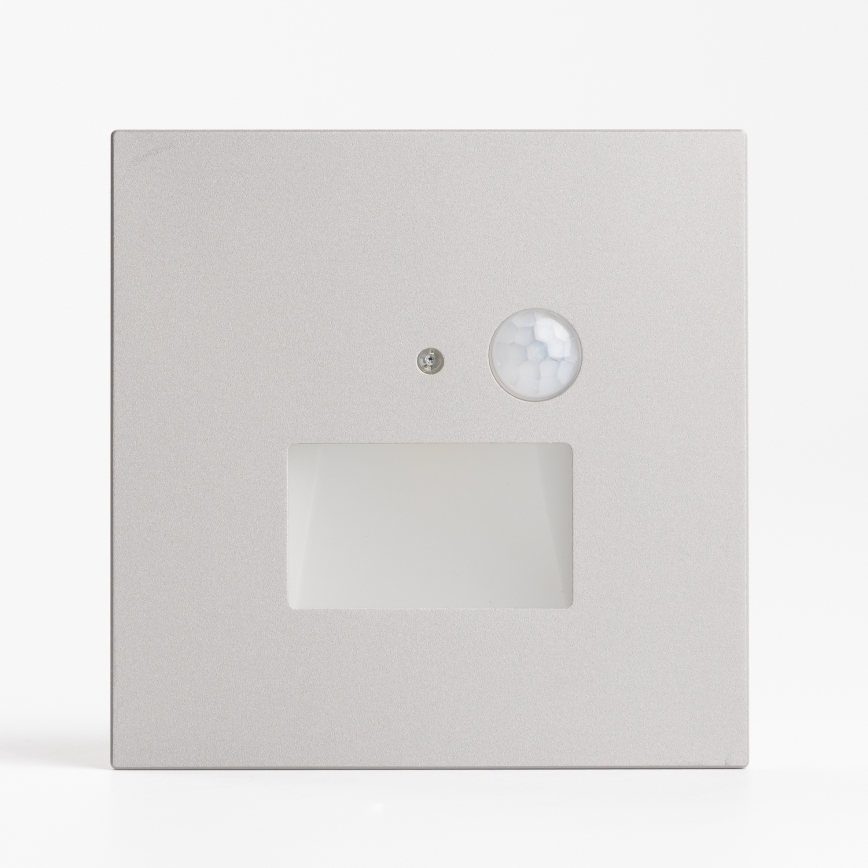 LED φωτιστικό σκάλας με αισθητήρα κίνησης και σούρουπου LED/1,5W/230V 3000/4000/6000K γκρι