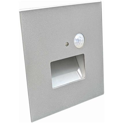 LED φωτιστικό σκάλας με αισθητήρα κίνησης και σούρουπου LED/1,5W/230V 3000/4000/6000K γκρι