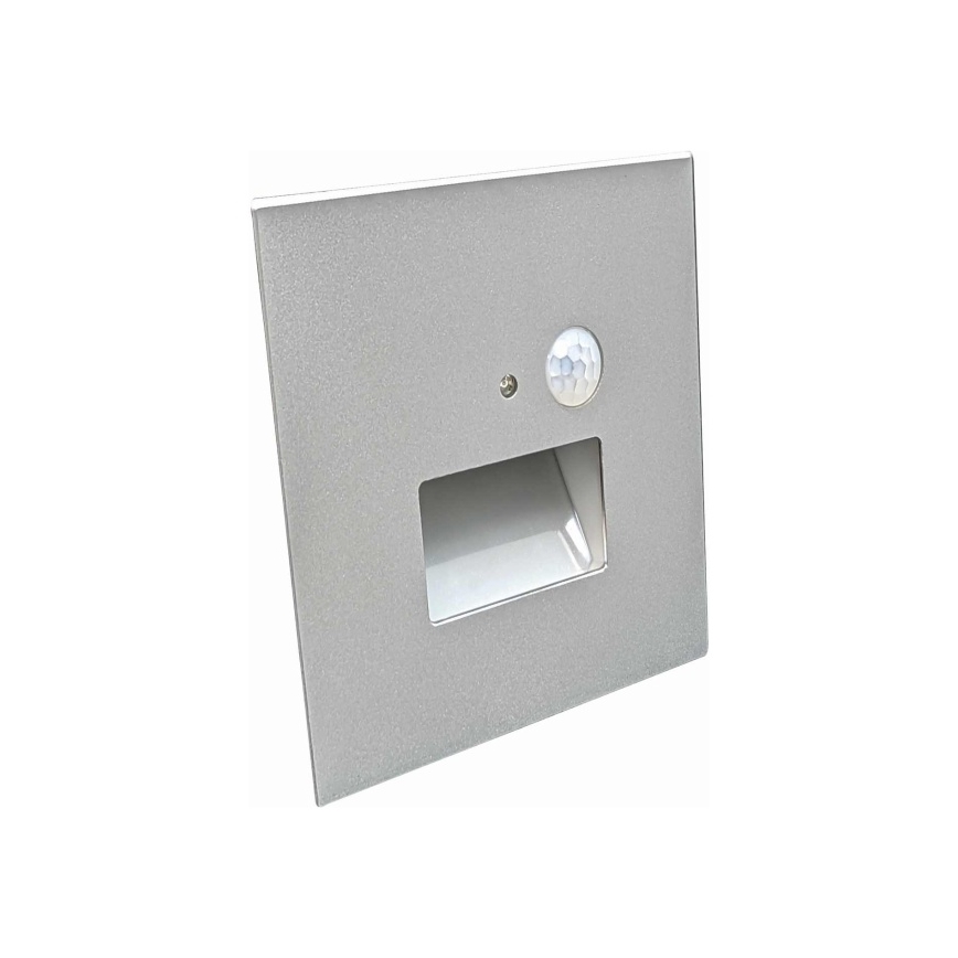 LED φωτιστικό σκάλας με αισθητήρα κίνησης και σούρουπου LED/1,5W/230V 3000/4000/6000K γκρι